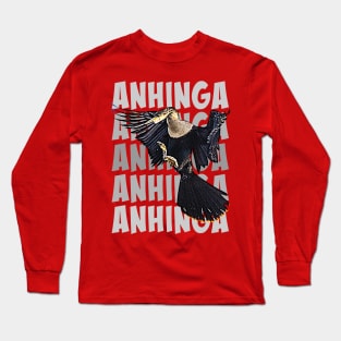 Anhinga Gray Long Sleeve T-Shirt